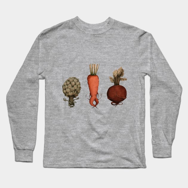 veggie yoga Long Sleeve T-Shirt by KindSpirits